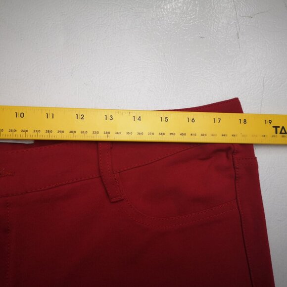 Santana Ladies Size 14 Red Straight Leg Button & Zipper Closure Pants - Picture 11 of 13